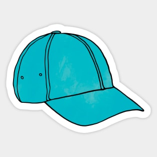 Light Blue Baseball Hat Sticker